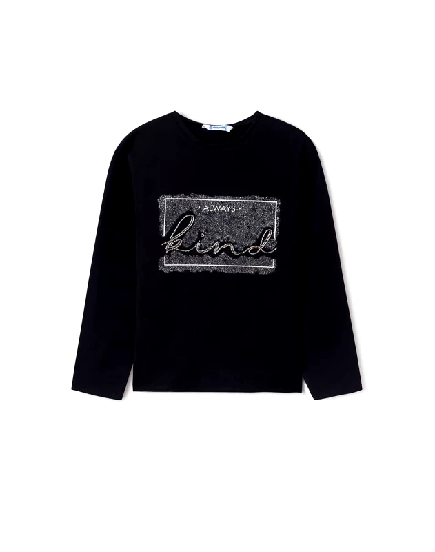 MAYORAL MAYORAL Μπλουζα μακρυμανικη basic 00830-058 Black