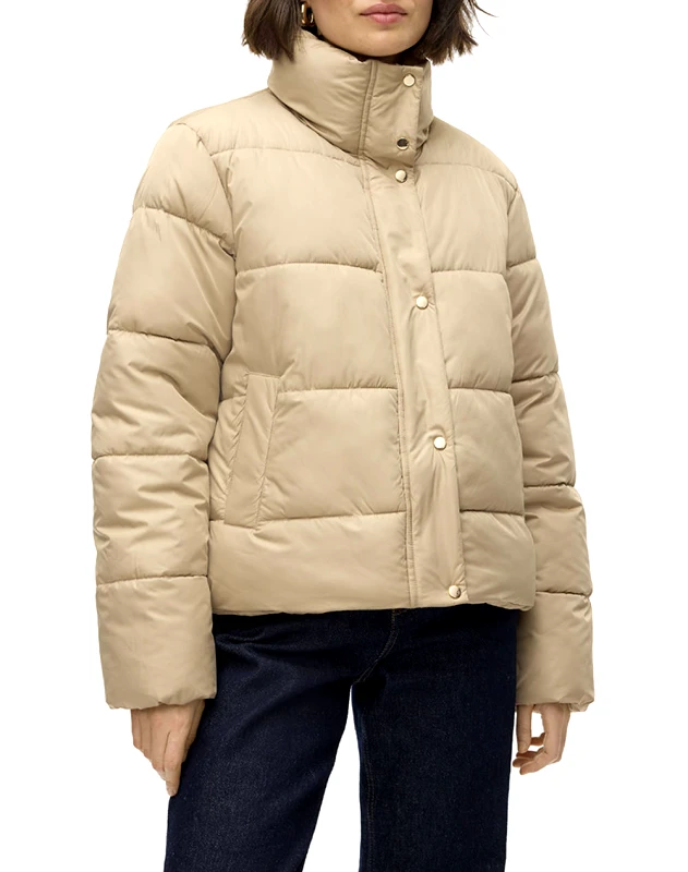 VERO MODA VERO MODA VMMAGGY SHORT JACKET GA BOO 10311665-Silver Mink Biege