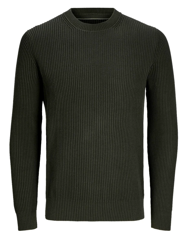 JACK&JONES JACK&JONES JPRBLALIAM KNIT CREW NECK JNR 12273195-PEAT DarkGreen