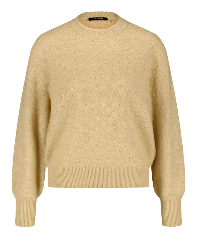TAIFUN TAIFUN PULLOVER 1/1 SLEEVE 672405-15306-09521 Biege