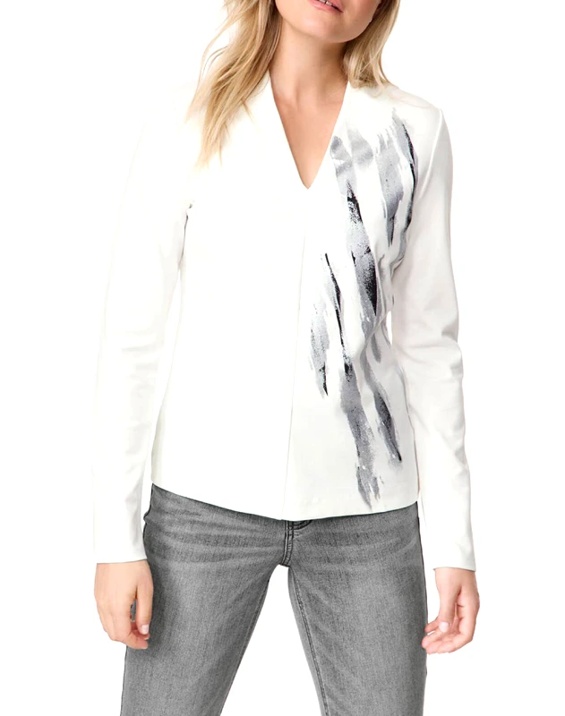 TAIFUN TAIFUN T-SHIRT 3/4 SLEEVE 671418-16328-09702 OffWhite