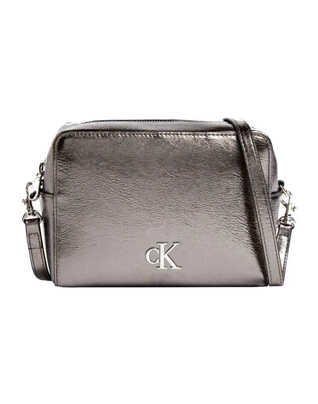 CALVIN KLEIN CALVIN KLEIN MINIMAL MONOGRAM CAMERA BAG TUM (Διαστάσεις: 18 x 14 x 7 εκ.) K60K612728-ADA MetallicSilver