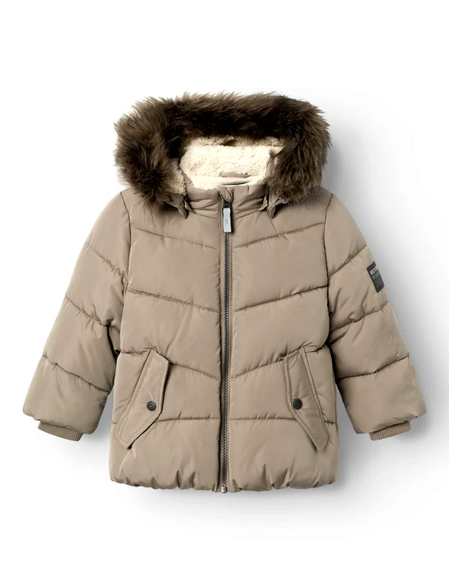 NAME IT NAME IT NMMMATHEW PUFFER JACKET 13231305-Desert Taupe Biege