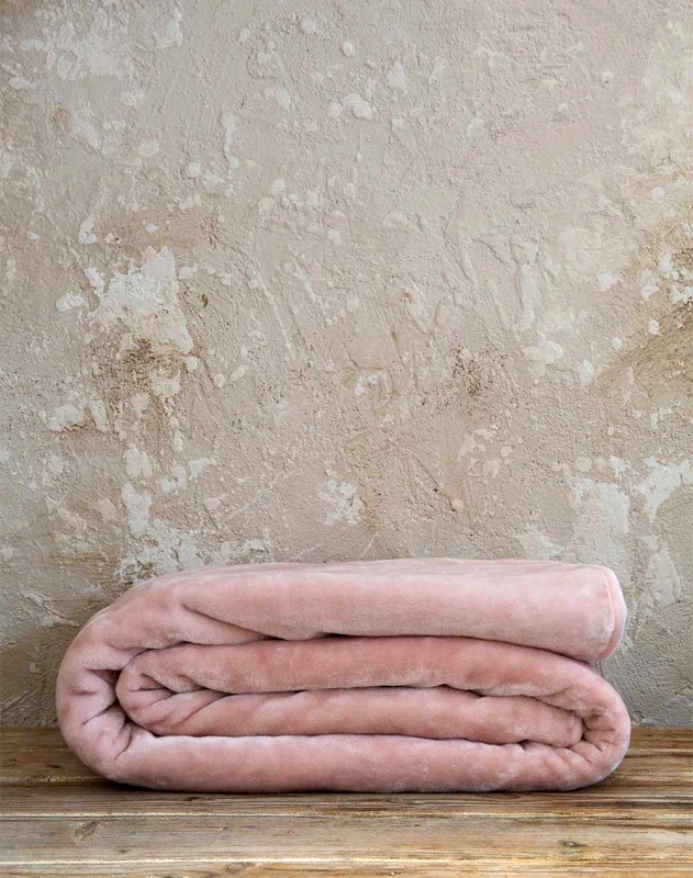 NIMA HOME NIMA Κουβέρτα Βελουτέ Μονή Coperta - Powder Pink (Διαστάσεις: 160x220εκ) N30178
