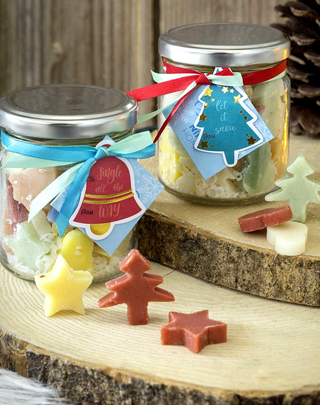 NIMA HOME NIMA Σαπουνάκια χειροποίητα 90g σε Βάζο - Let it snow N27186