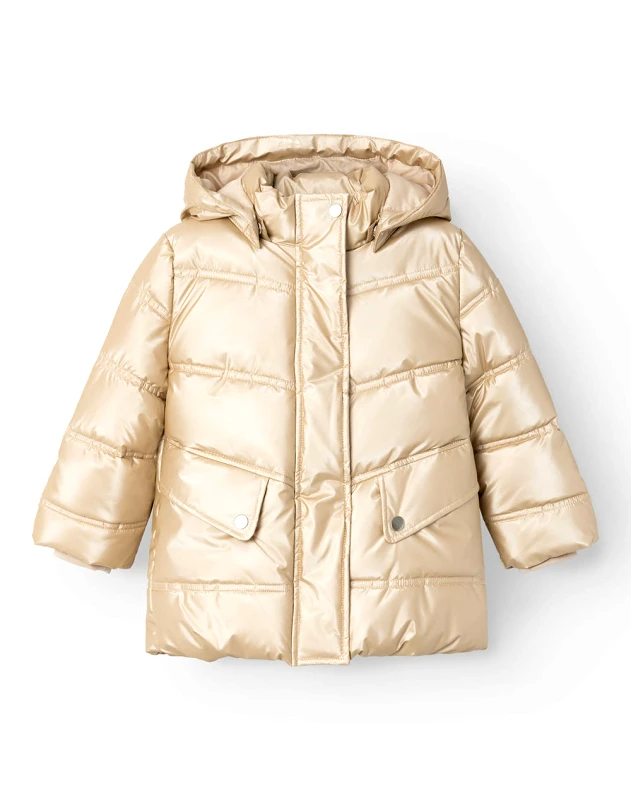 NAME IT NAME IT NMFMAGGY PUFFER JACKET SHINY 13231155-Frosted Almond Biege
