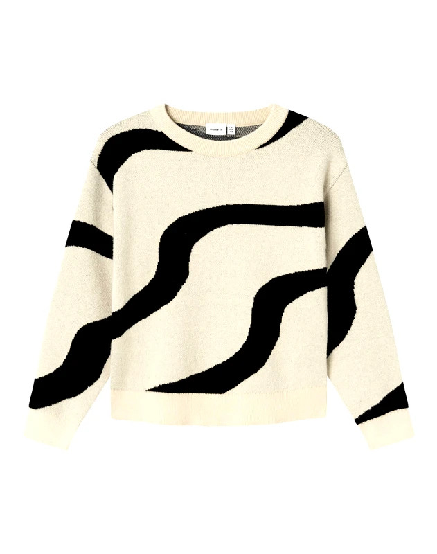 NAME IT NAME IT NKFNAFINE LS SHORT KNIT 13233085-Summer SandPatternw.blackpattern Multi