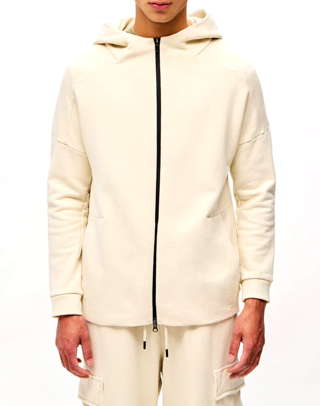 DIRTY LAUNDRY DIRTY LAUNDRY FULLZIP WITH SEAMING DLMF000181-CHALK Cream