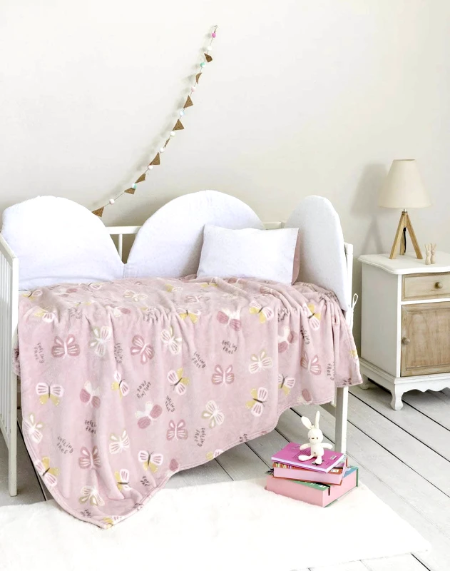 NIMA HOME NIMA Κουβέρτα Κούνιας 110x150 - Papillon (Διάστασεις: 110x150 εκ) N33977