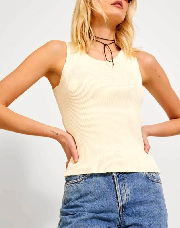 JJXX BY JACK&JONES JJXX JXAPRIL TOP KNIT 12237727-Seedpearl Ecru