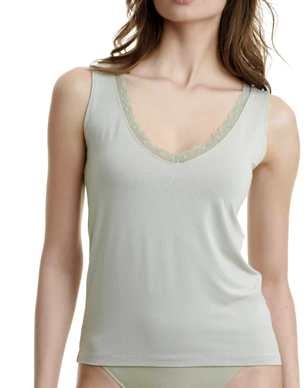 WALK WALK ΓΥΝΑΙΚΕΙΟ V-NECK TOP ΦΑΡΔΙΑ ΤΙΡΑΝΤΑ ΔΑΝΤΕΛΑ/BAMBOO W2207-26/ΧΑΚΙ ΑΝΟΙΚΤΟ Khaki