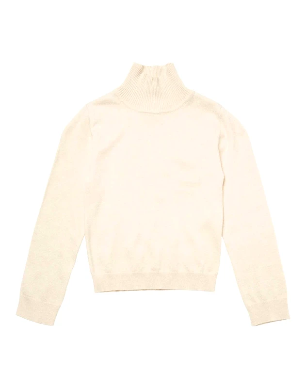 VERO MODA VERO MODA VMHAPPINESS LS ROLLNECK BLOUS GA BO GIRL 10279456-Birch Ecru