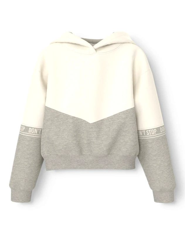 NAME IT NAME IT NKFNOLI LS SHORT RLX SWEAT WH BRU 13233211-Grey Melange LightGray