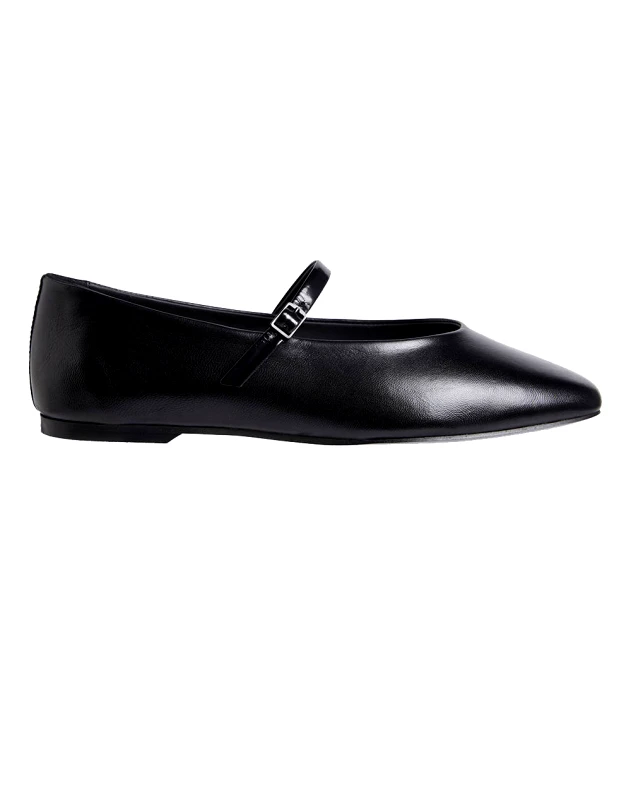 CALVIN KLEIN CALVIN KLEIN JEANS MARY JANE BALLERINA - LTH HW0HW02307-BEH Black