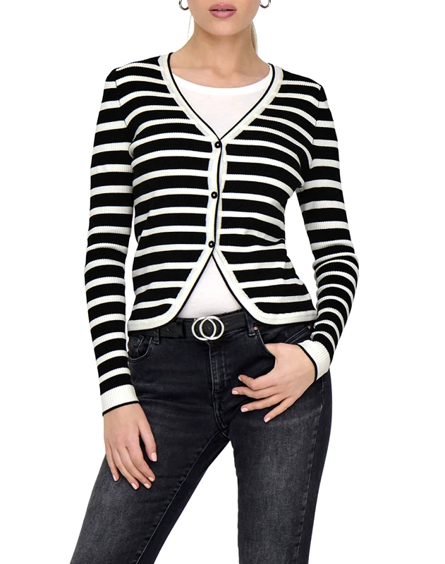 ONLY ONLY ONLMEDDI LS V-NECK CARDIGAN CC KNT 15339596-Black Black