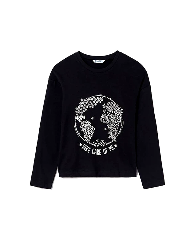 MAYORAL MAYK MAYO 07056-KG Μπλουζα μακρυμανικη 07056-023 Black