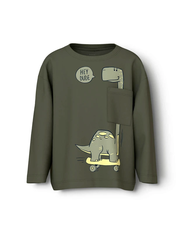 NAME IT NAME IT NMMVILIAN LS RLX TOP 13238183-Dusty Olive Olive