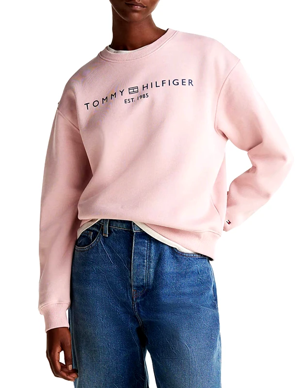 TOMMY HILFIGER MDRN REG CORP LOGO C-NK SWTSHRT WW0WW39791-TQN LightPink φωτογραφία