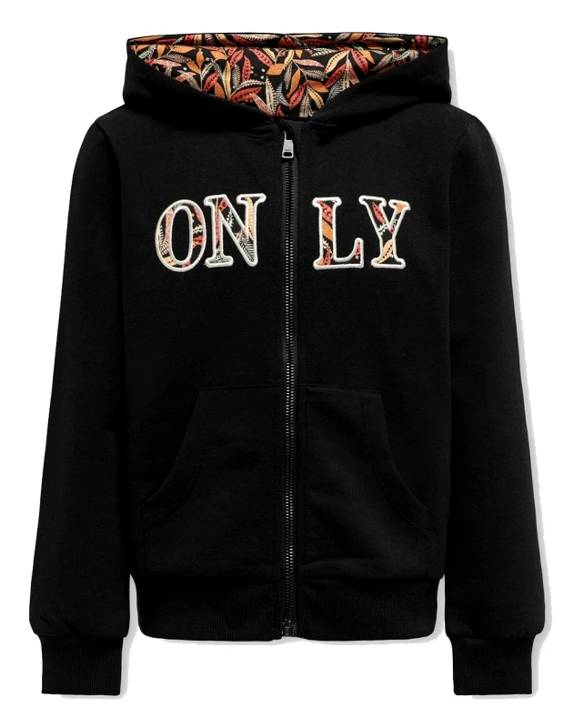 ONLY ONLY KOGROSA L/S HOOD CS SWT 15303235...-BLACK Black