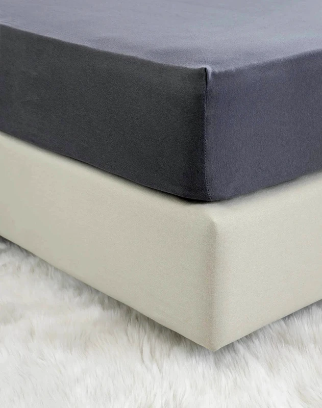 NIMA HOME NIMA Σεντόνι Υπέρδιπλο με Λάστιχο - Tender Dark Gray (Διαστάσεις: 160 x 200+40) N33917