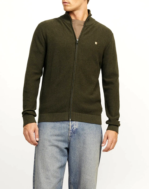 JACK&JONES JACK&JONES JPRBLURONY KNIT CARDIGAN LN 12259685-Olive Night Olive