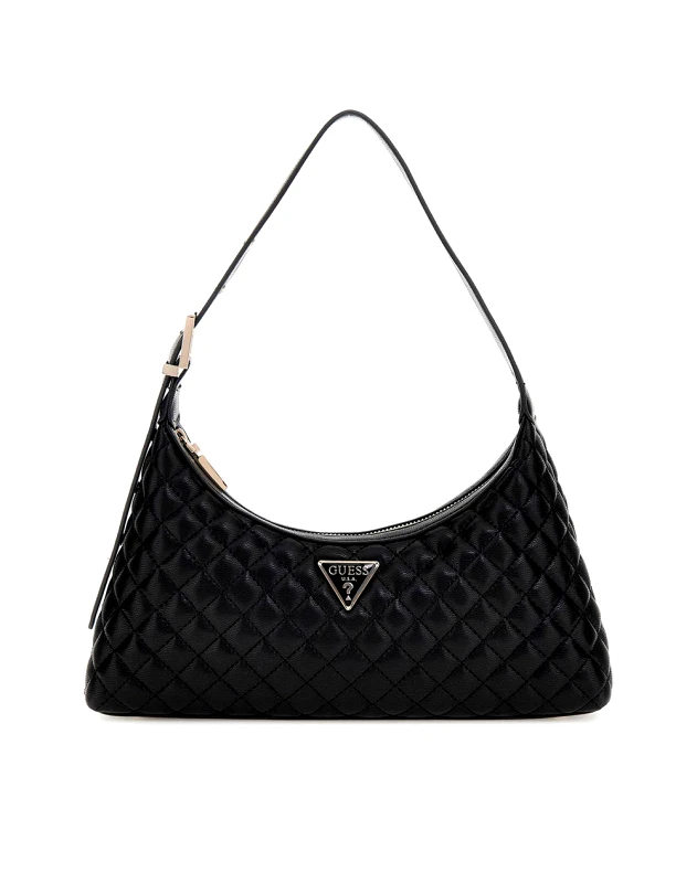 GUESS GUESS ECO RIANEE SHOULDER BAG ΤΣΑΝΤΑ ΓΥΝΑΙΚΕΙΟ (Διαστάσεις: 28 x 16 x 6 εκ.) HWEQG954117-BLA Black