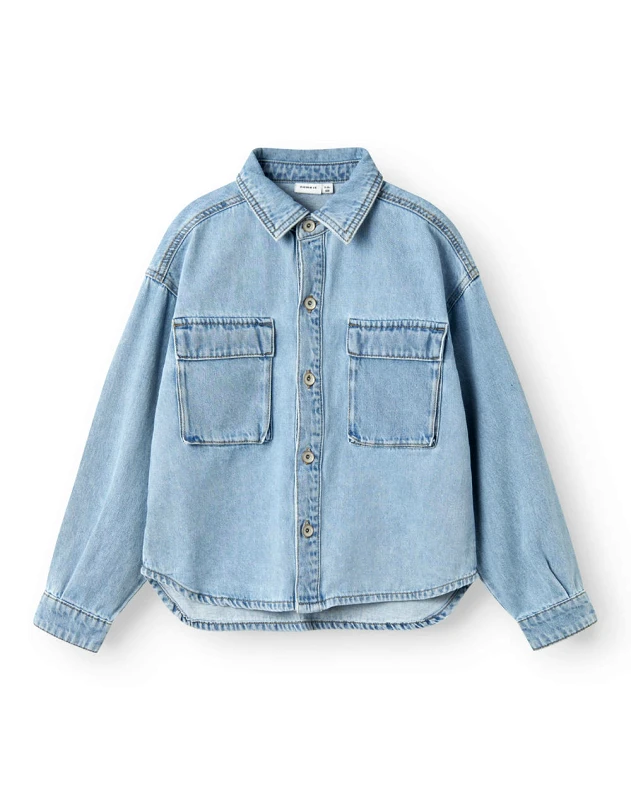 NAME IT NAME IT NKMSEVEN OS DNM LS SHIRT 5010-BY N 13232531-Light Blue Denim DenimLightBlue