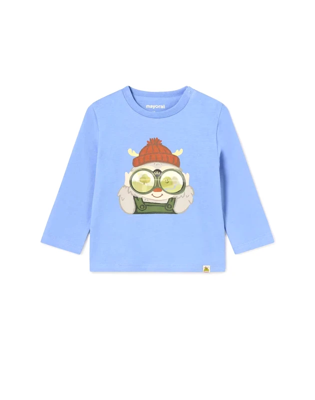 MAYORAL MAYORAL Μπλουζα μακρυμανικη play διαδραστικη 02036-82 LightBlue