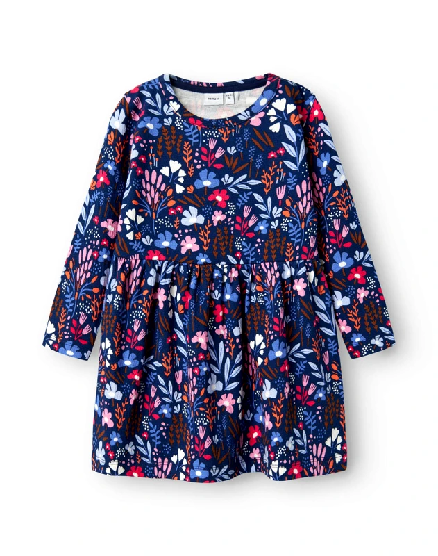 NAME IT NAME IT NMFNYLISA LS DRESS PB 13231108-Beacon Blue Blue