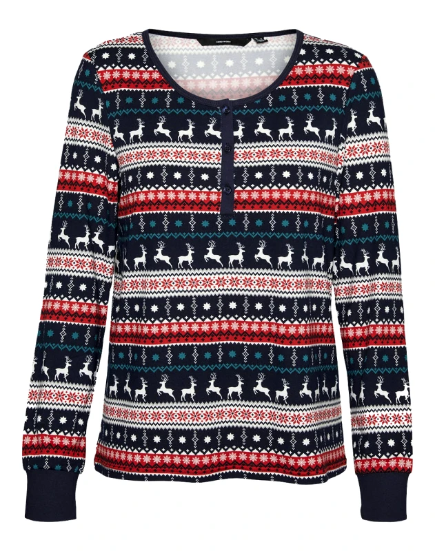VERO MODA VERO MODA VMXMAS NEW LS BUTTON TOP JRS REPEAT 10296598-Navy Blazer NavyBlue