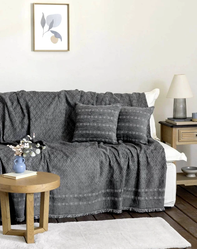 NIMA HOME NIMA Ριχτάρι - Mansi Gray (Διαστάσεις: 180x180 εκ.) N34484