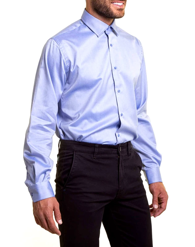 THE BOSTONIANS BOSTONIANS ΠΟΥΚΑΜΙΣΟ TWILL CUSTOM FIT 3AMP2143-B166 Blue