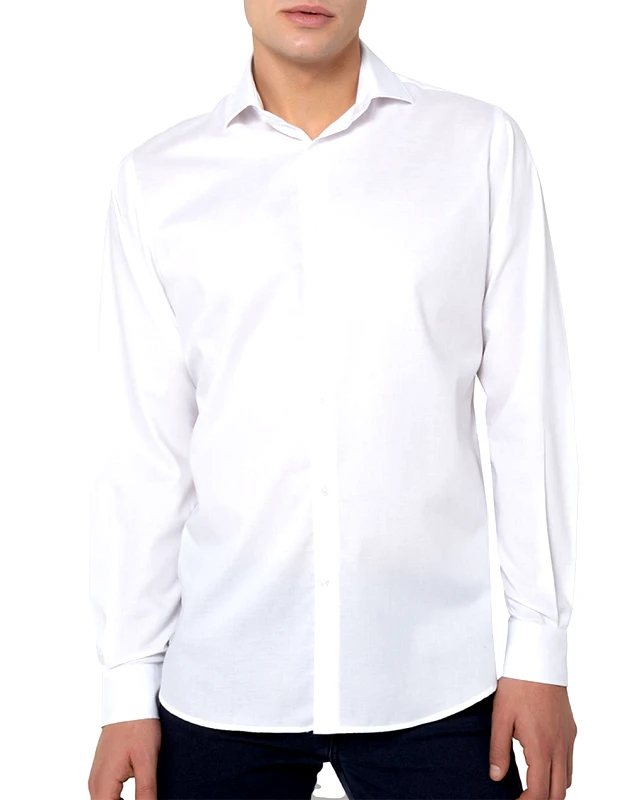 THE BOSTONIANS BOSTONIANS ΠΟΥΚΑΜΙΣΟ DOBBY CUSTOM FIT 3ANP2107-B001 White