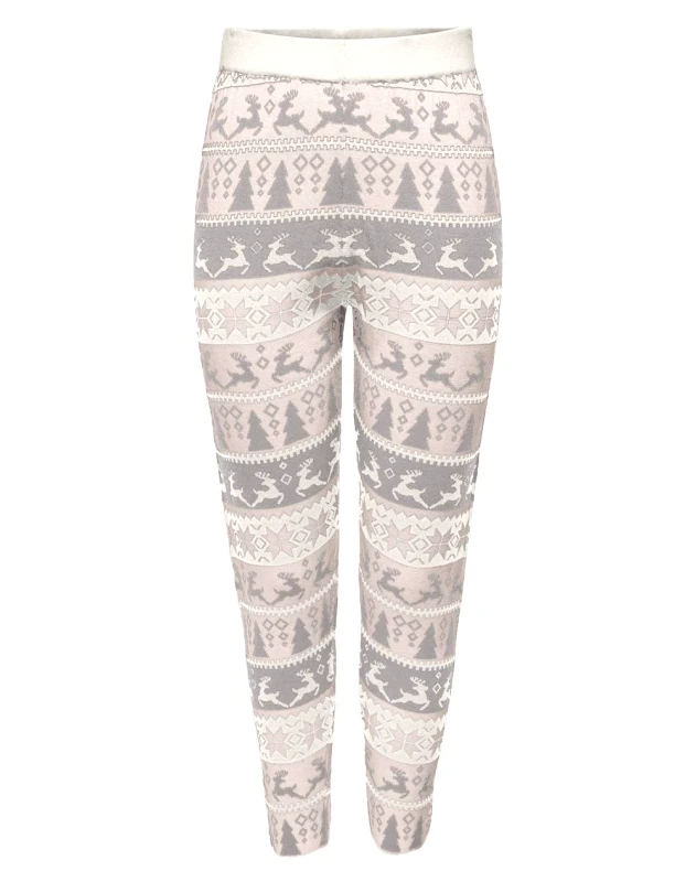 ONLY ONLY ONLXMAS COMFY DEER PANT KNT 15272171-Crystal Pink LightPink