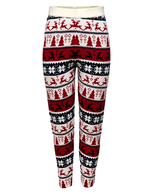 ONLY ONLY ONLXMAS COMFY DEER PANT KNT 15272171-Cloud Dancer Multi
