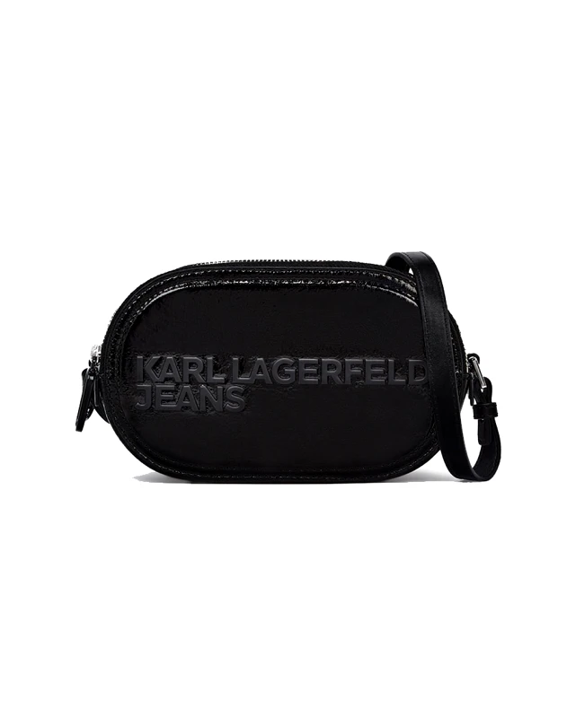 KARL LAGERFELD JEANS KARL LAGERFELD JEANS KLJ ESSENTIAL PU CAMERA BAG (Διαστάσεις: 21 x 12.5 x 7εκ.) A1W30336-999 Black