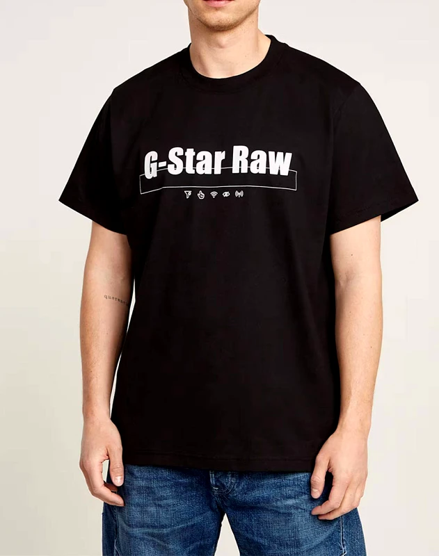 G-STAR G-STAR Symbols print loose r t D25970-C336-6484 Black