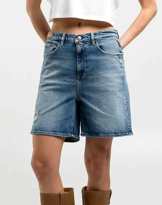 REPLAY REPLAY ΠΑΝΤΕΛΟΝΙ ΚΟΝΤΟ WA537 .000.727 885-009 DenimBlue