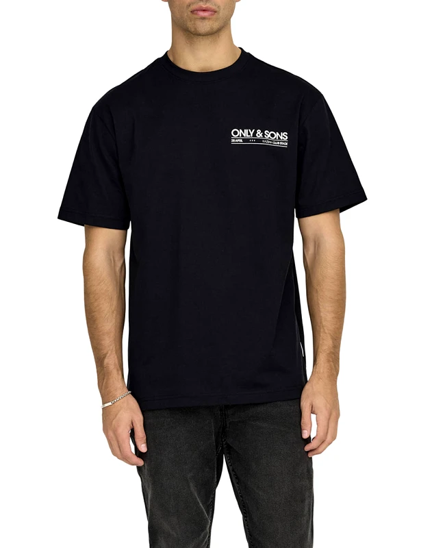 ONLY&SONS ONLY&SONS ONSKAZBAH PRINT RLX SS TEE 22033751-BlackKAZBAHBLACK Black