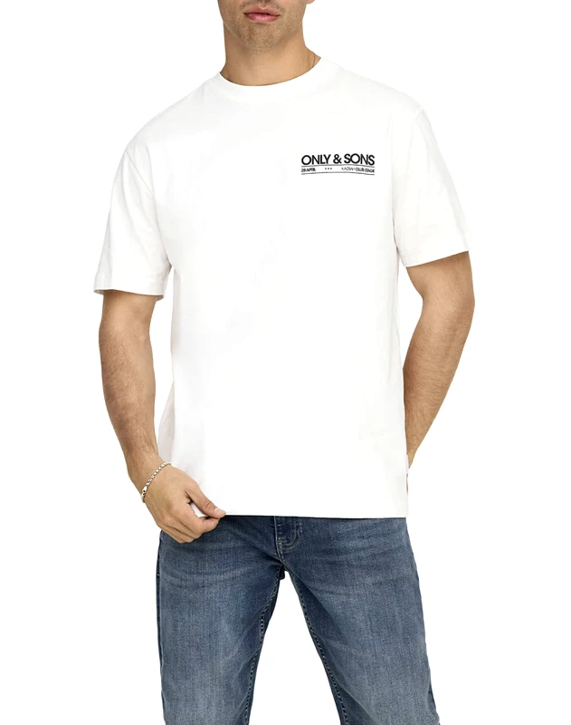 ONLY&SONS ONLY&SONS ONSKAZBAH PRINT RLX SS TEE 22033751-Cloud DancerKAZBAHCLOUD OffWhite