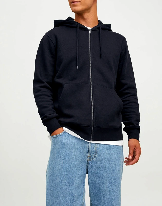 JACK&JONES JACK&JONES JJESTAR BASIC SWEAT ZIP HOOD NOOS 12210830-BLACK Black