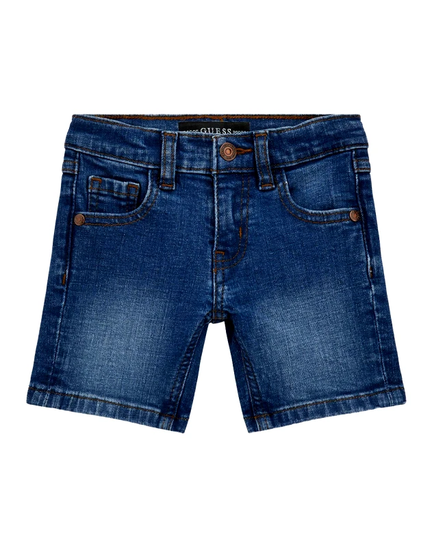 GUESS GUESS STRETCH DENIM SHORTS - CO CRISSCROSS COMFORT INDIGO ΣΟΡΤΣ B N4RD12D52Z0-WCMD DenimBlue