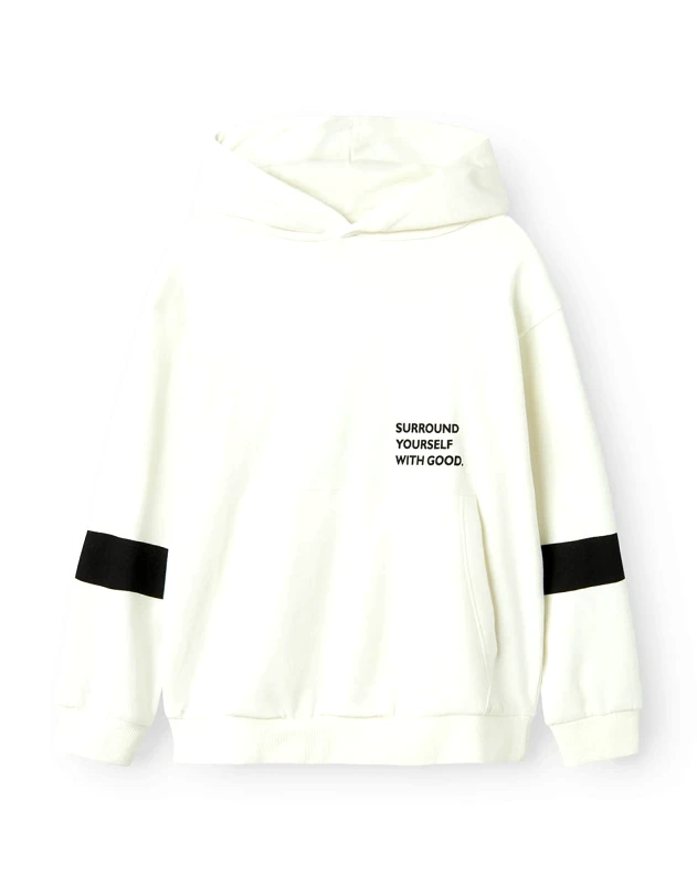 NAME IT NAME IT NKMNOAS LS RLX SWEAT WH BRU 13233200-Jet Stream OffWhite