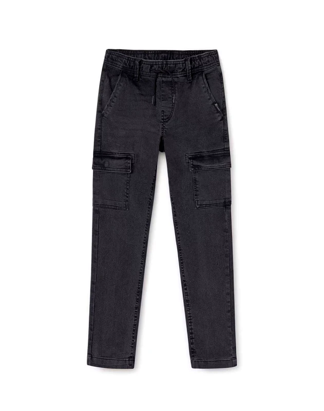 MAYORAL MAYORAL Παντελονι denim jogger cargo 07534-59 DarkGray