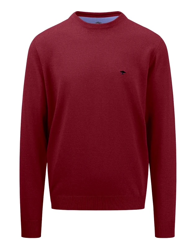 FYNCH-HATTON FYNCH HATTON O-Neck, Superfine 1414 210-303 DarkRed