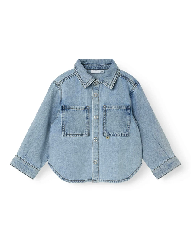 NAME IT NAME IT NMMTEN OS DNM LS SHIRT 5010-BY B 13237055-Light Blue Denim DenimLightBlue
