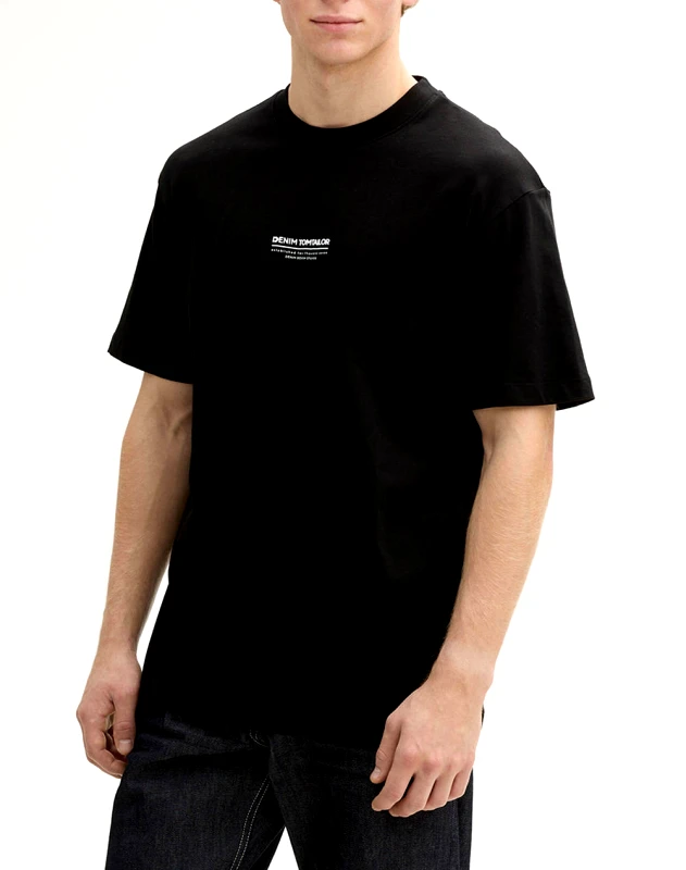 TOM TAILOR TOM TAILOR RELAXED PRINTED T-SHIRT ΜΠΛΟΥΖΑ ΑΝΔΡΙΚΟ 1045021-29999 Black