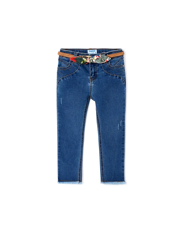 MAYORAL MAYORAL Παντελονι μακρυ ζωνη M3509-60 DenimBlue