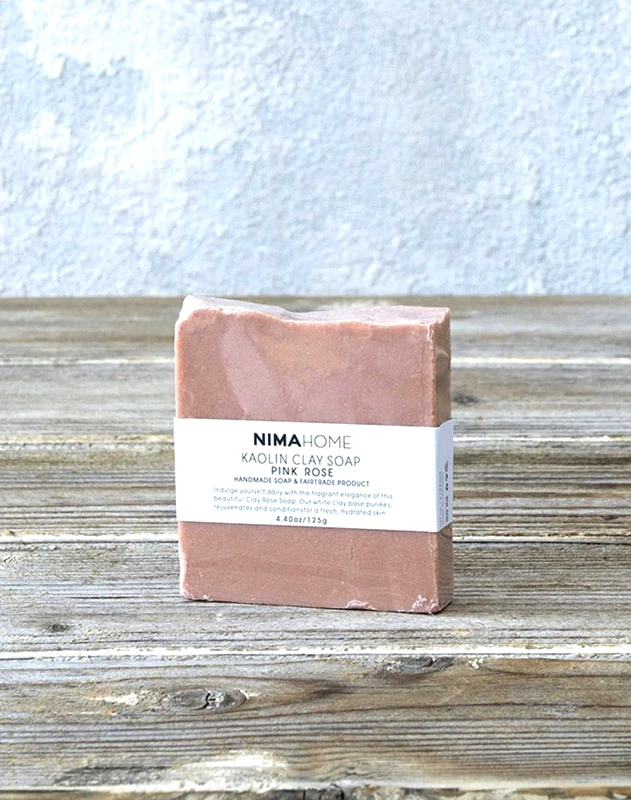 NIMA HOME NIMA Σαπούνι αργίλου Kaolin - Pink Rose (Βάρος: 125g) N27171
