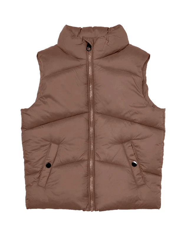 VERO MODA VERO MODA VMUPPSALA SHORT WAISTCOAT GIRL NOOS 10278929-Brown Lentil Brown